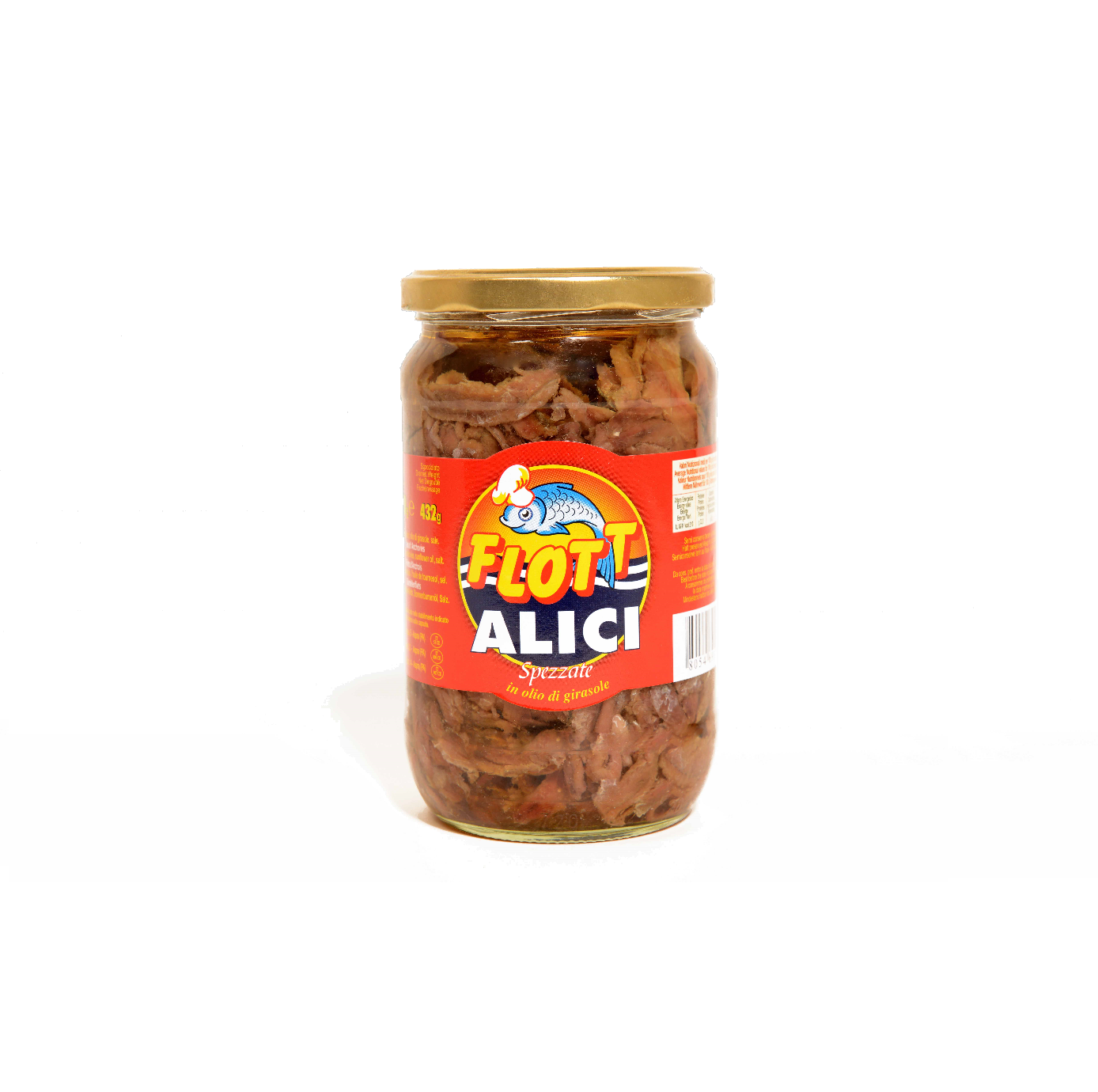 Anchovy pieces in sunflower oil 700g Flott Spa
