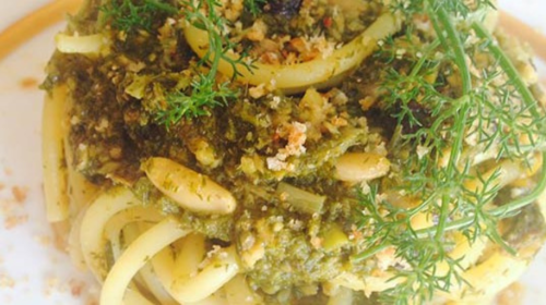Pasta con le sarde a mare.
